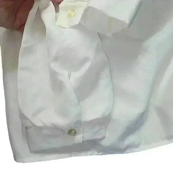 Vintage Classic Fashions Classic White Sheer Button Up Shirt Size 14 *Read* - Picture 12 of 16